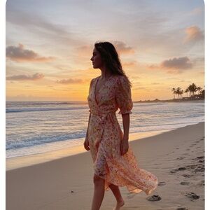 Emory Park Sunset Floral High Low Dress